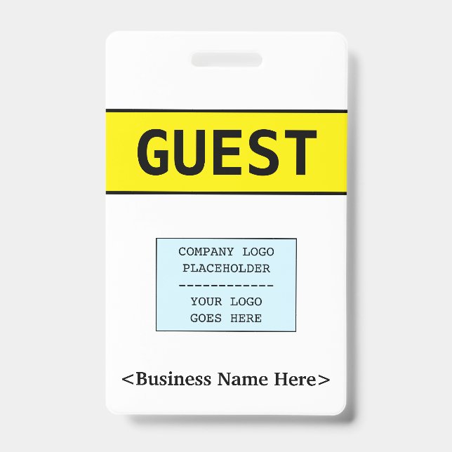 Minimal "GUEST" Badge ID Badge (Front)