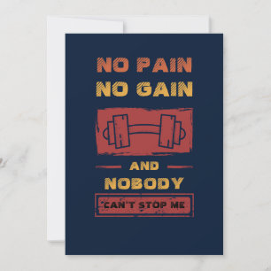 Minimal Gym / Fitness Greeting Card train insane