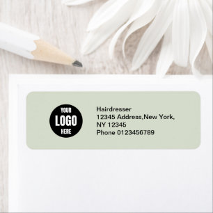 Minimal Hair Salon Return Address Label