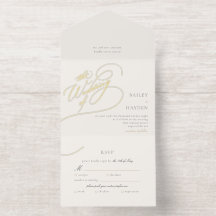 Minimal Hand Lettering Foil Wedding