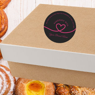 Minimal Hand made love heart Personalized Sticker