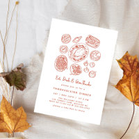 Minimal Handdrawn Thanksgiving Dinner Fall