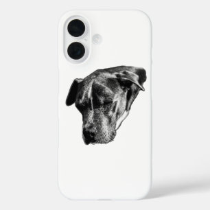 Minimal Head Crop—Serene Pitbull iPhone 16 Case