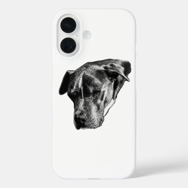 Minimal Head Crop—Serene Pitbull Case-Mate iPhone Case (Back)