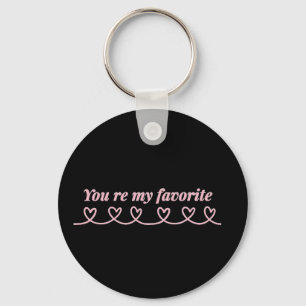 Minimal Heart Arrow Valentine T-Shirt Key Ring
