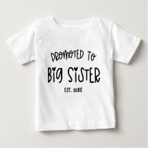 Minimal Heart Custom Year Promoted To Big Sister