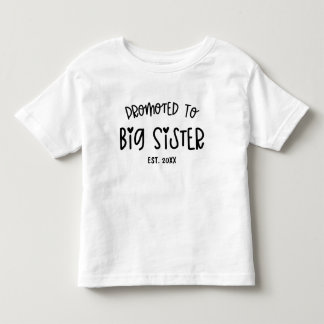 Minimal Heart Custom Year Promoted To Big Sister  Toddler T-Shirt