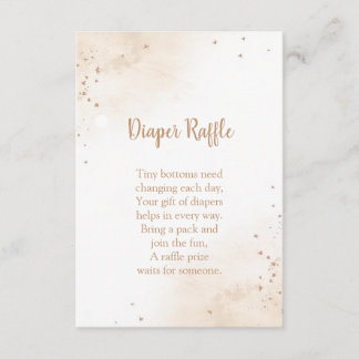Minimal Heart Diaper Raffle Card – Modern Blush