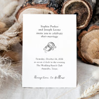 Minimal Horseshoe | Rustic Black and White Wedding