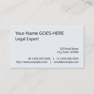 Minimal & Humble Law Professional Business Card