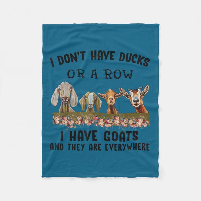 Minimal I don't ducks row i goats Fleece Blanket (Front)