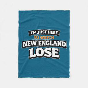Minimal Im just here watch new england lose funny Fleece Blanket