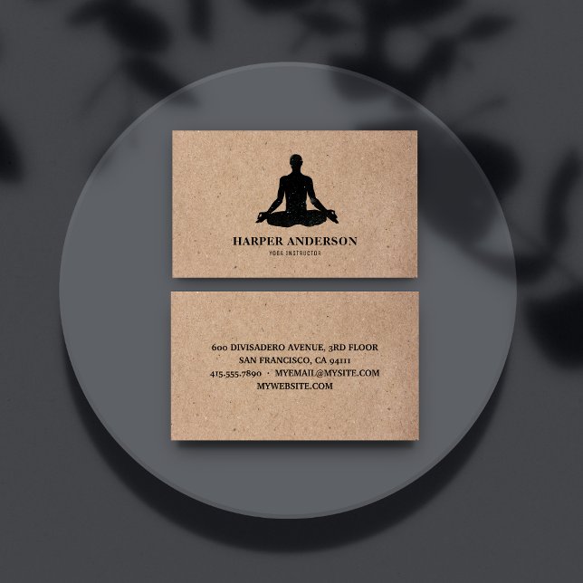 Minimal Inspiration Yoga Instructor Professional  Business Card (Creator Uploaded)