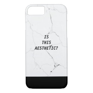 Minimal IS THIS AESTHETIC? Marble Text Tumblr Case-Mate iPhone Case
