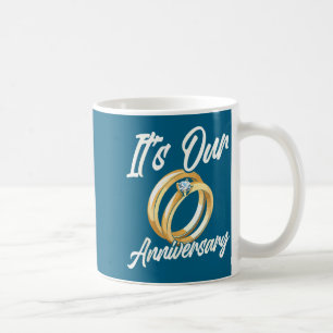 Minimal It's Anniversary Husband Wife Married Coffee Mug