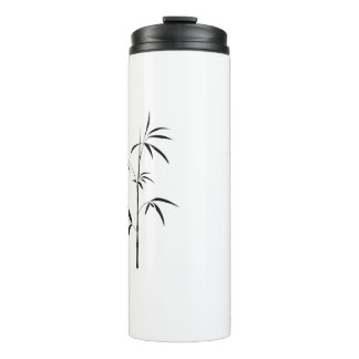 Minimal Japanese Bamboo Thermal Tumbler