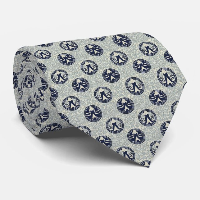 Minimal Japanese Pattern Necktie – Asanoha Wave (Rolled)