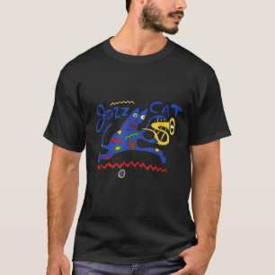 Minimal Jazz Cat Trumpet New Orleans T-Shirt