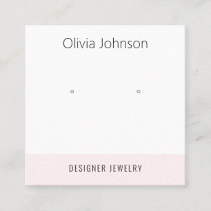Minimal Jewelry Earring Display Business Card