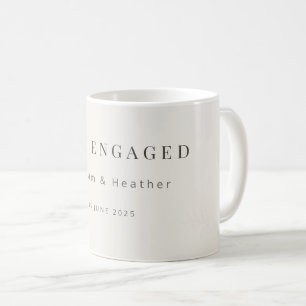 Minimal Just Engaged Mug   Modern 