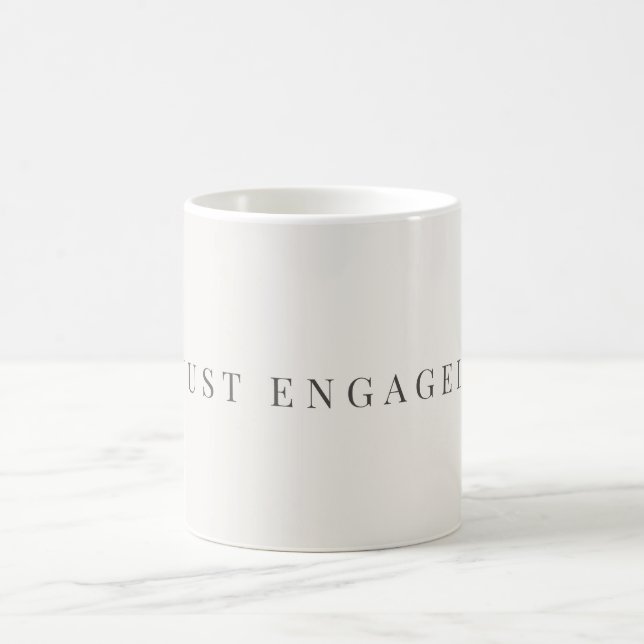 Minimal Just Engaged Mug | Warm White (Center)