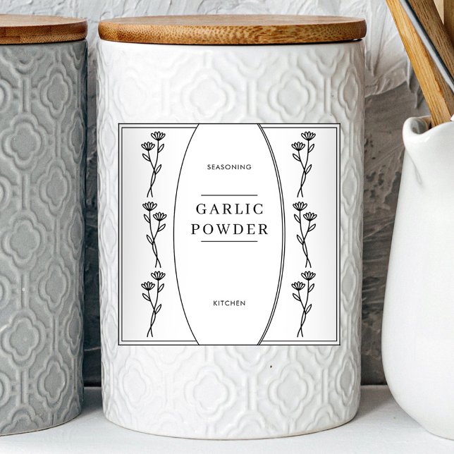 Minimal Kitchen Seasoning Pantry Jar Label (Creator Uploaded)
