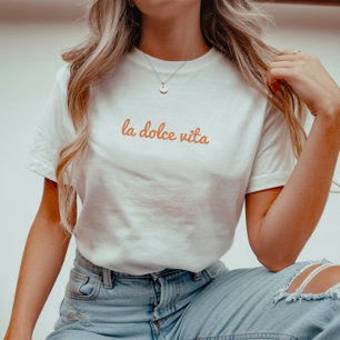 Minimal 'La Dolce Vita' Italian Summer Vacation T-Shirt