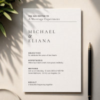 Minimal Lab Report Style Wedding