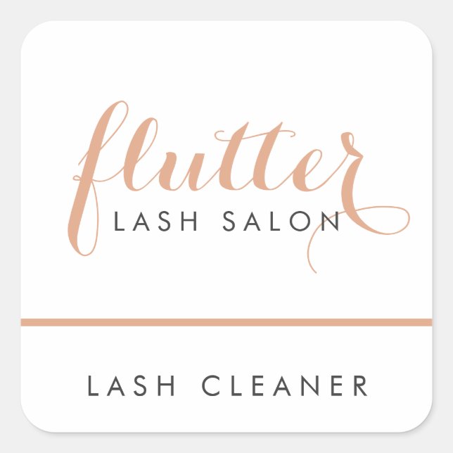 Minimal Lash / Brow Artist Logo Sticker  (Front)