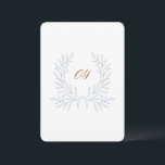 Minimal Laurel Table Number Wedding Sign Card K310<br><div class="desc">This wedding table number card sign features a romantic botanical leaf laurel with elegant script lettering. This item is part of our Kami invitation collection K310,  please visit our store to view coordinating items.</div>