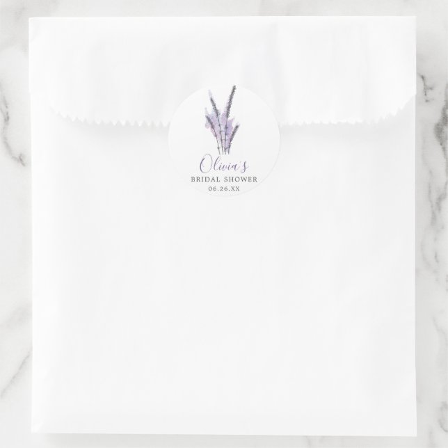 Minimal Lavender Envelope Favour Stickers (Bag)