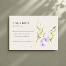 Minimal Lavender Green Botanical Wedding