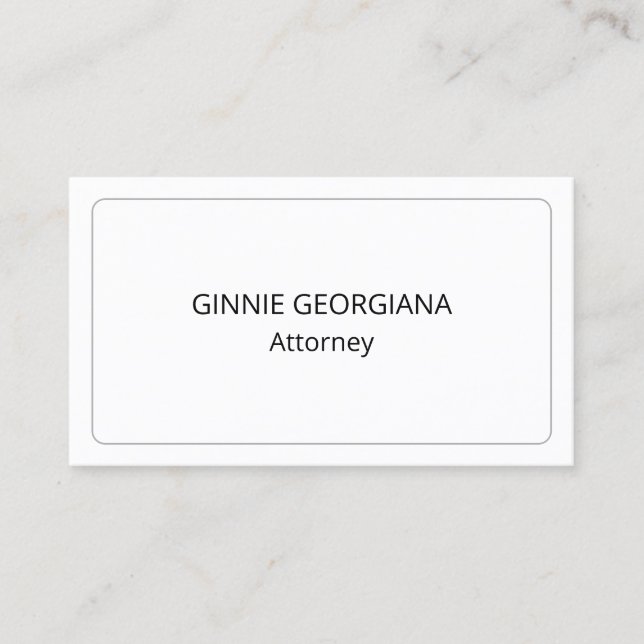 Minimal Law Professional Business Card (Front)