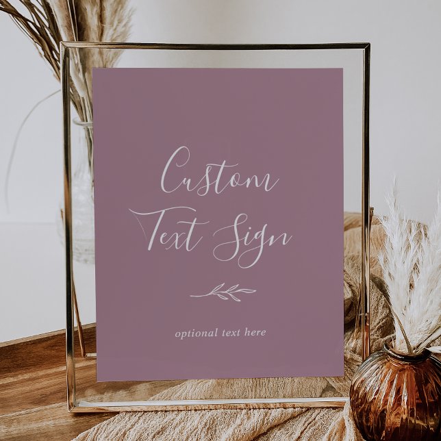 Minimal Leaf | Beige Custom Text Sign (Creator Uploaded)