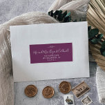 Minimal Leaf | Berry Purple Guest Address Labels<br><div class="desc">These minimal leaf berry purple guest address labels are perfect for a boho wedding. The design features a simple greenery leaf silhouette in a romantic summer violet colour with minimalist bohemian garden style. Customise each label with the name and address of your guests. 21 labels per sheet. Add each sheet...</div>