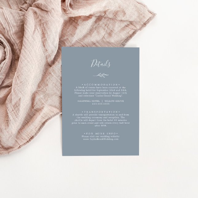 Minimal Leaf | Blue and White Details Enclosure Card (Creator Uploaded)