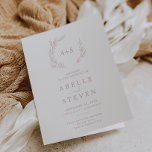 Minimal Leaf | Blush Pink Folded Wedding Program<br><div class="desc">This minimal leaf blush pink folded wedding program is perfect for an elegant wedding. The design features a simple greenery silhouette in light blush pink with classic minimalist style.</div>