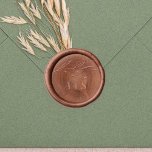 Minimal Leaf Couple Initials Monogram Wedding Wax Seal Sticker<br><div class="desc">This minimal leaf couple initials monogram wedding wax seal sticker is perfect for an elegant wedding invitation envelope. The design features a simple greenery leaf silhouette with classic minimalist style. Personalise it with the initials of the couple.</div>