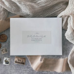 Minimal Leaf | Dusty Blue Guest Address Labels<br><div class="desc">These minimal leaf dusty blue guest address labels are perfect for an elegant wedding. The design features a simple greenery silhouette in light slate blue with classic minimalist style. Customise each label with the name and address of your guests. 21 labels per sheet. Add each sheet that you need to...</div>