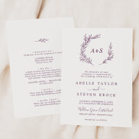 Minimal Leaf | Eggplant All In One Wedding