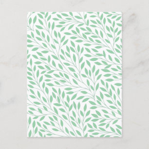 Minimal leaf holiday postcard