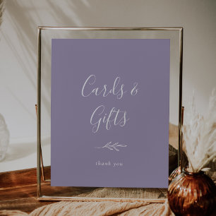 Minimal Leaf   Lavender Cards and Gifts Poster