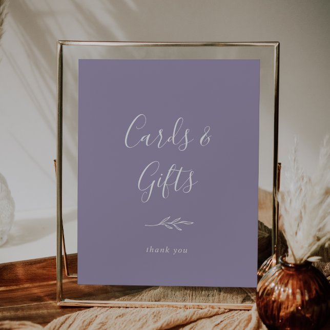 Minimal Leaf | Lavender Cards and Gifts Poster (Creator Uploaded)