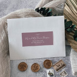 Minimal Leaf | Mauve Wedding Guest Address Labels<br><div class="desc">These minimal leaf mauve wedding guest address labels are perfect for a boho wedding. The design features a simple greenery leaf silhouette in a romantic purple pink colour with minimalist bohemian garden style. Customise each label with the name and address of your guests. 21 labels per sheet. Add each sheet...</div>