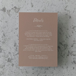 Minimal Leaf Neutral Details Enclosure Card