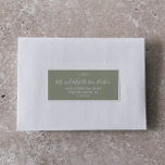 Minimal Leaf Sage Green Guest Address Labels<br><div class="desc">These minimal leaf sage green guest address labels are perfect for a boho wedding. The design features a simple greenery leaf silhouette in a dusty green color with minimalist mountain boho style. Customize each label with the name and address of your guests. 21 labels per sheet. Add each sheet that...</div>
