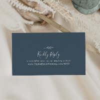 Minimal Leaf | Slate Blue Wedding Website RSVP