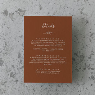Minimal Leaf   Terracotta Details Enclosure Card