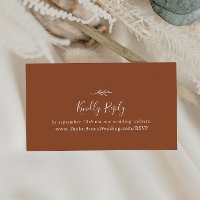 Minimal Leaf | Terracotta Wedding Website RSVP