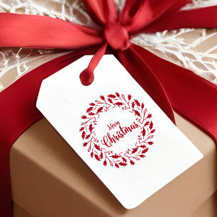 Minimal Leaves & Branches Christmas Wreath Self-inking Stamp